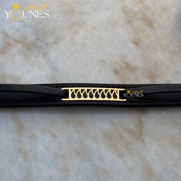 دستبند طلا چرم مردانه L175